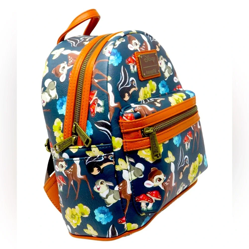 Loungefly Disney Bambi and Friends Mini Backpack Blue Flower Thumper NWT